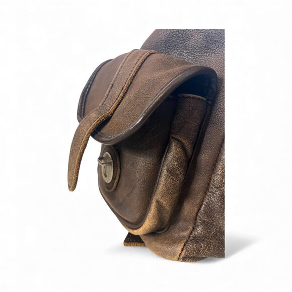 Vintage Cowhide Rucksack Brown Bag - Picture 4 of 8